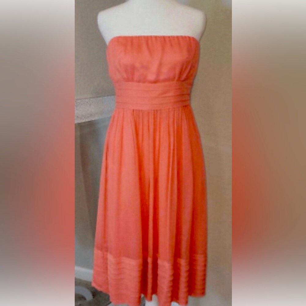 J. Crew silk crepe strapless dress, 10